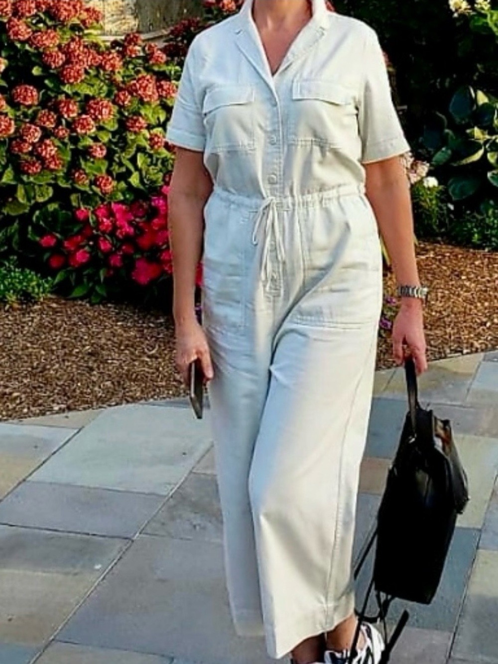 Gap Utility Jumpsuit Pockets Cotton Sz 8
